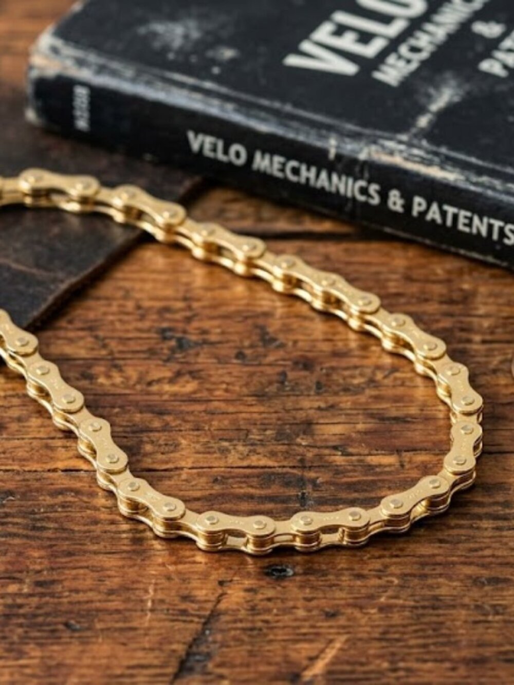 Bike Chain Necklace, Gothic Punk Bikers cosplay GOLD Cyclist Jewelry Gift